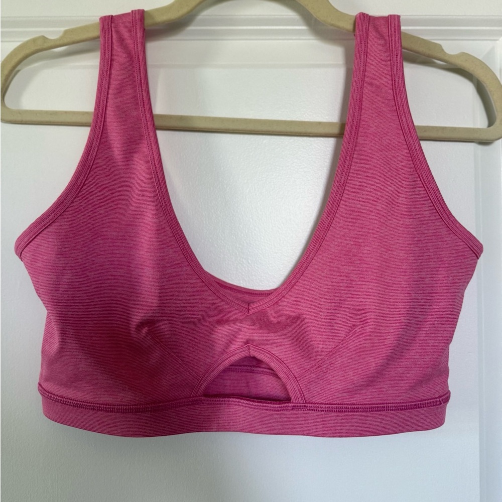 Outdoor Voices Pink Scoop Neck Sports Bra